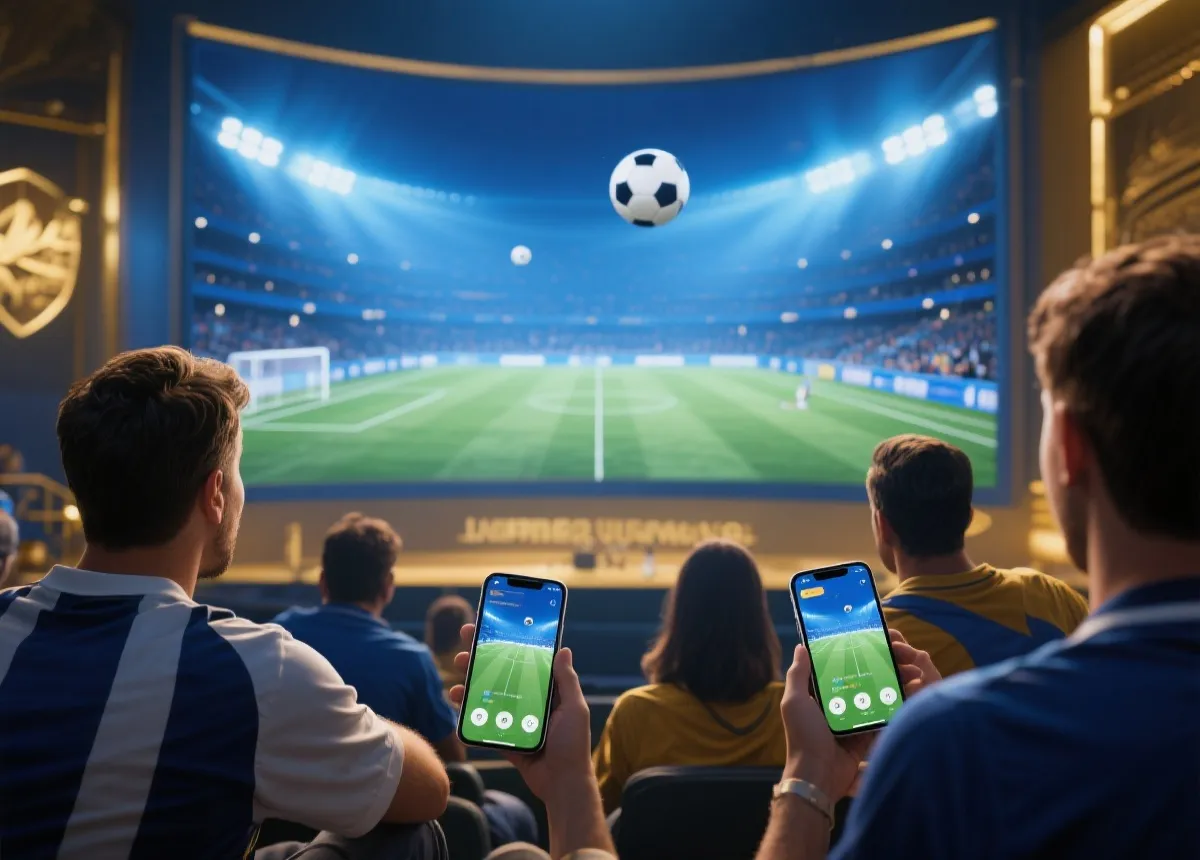 多设备观看赛事直播与比分追踪示意图